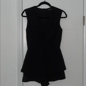 Black mini romper